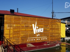 Logo od stirodura za Splav restoran VIVA
