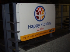 Reklamna tabla za firme, forex - Firma: Happy Fitnes Studio - Lokacija: Beograd