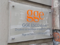 Tabla za firmu pleksiglas GGE ESCO - Beograd