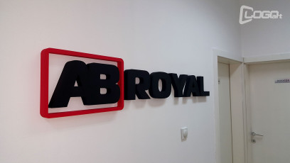 Logo od stirodura za kancelarijski prostor-AB Royal