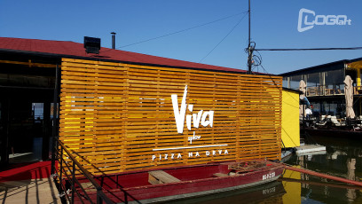 Logo od stirodura za Splav restoran VIVA
