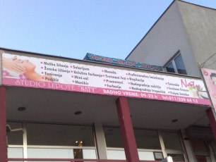  Baner cirada sa podkonstrukcijom - Firma: Salon lepote Naty - Lokacija: Beograd