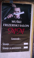  Baner cirada - Firma: Muški frizerski salon - Lokacija: Beograd