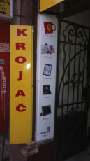 Reklamna tabla, pocinkovani lim - Krojač - Lokacija: Beograd