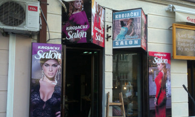 Reklamna tabla, lim i forex - Krojački salon - Lokacija: Beograd