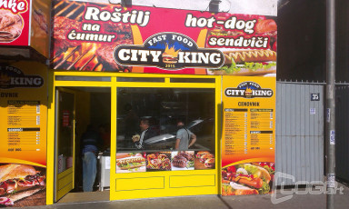 Reklamna tabla lexan - Firma Fast food City King - Lokacija: Beograd